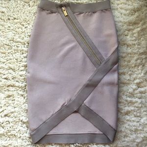 House of CB Taupe Bandage Skirt